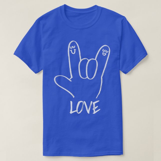 T-shirt Love Sign Language Love Love Logo (Design devant)
