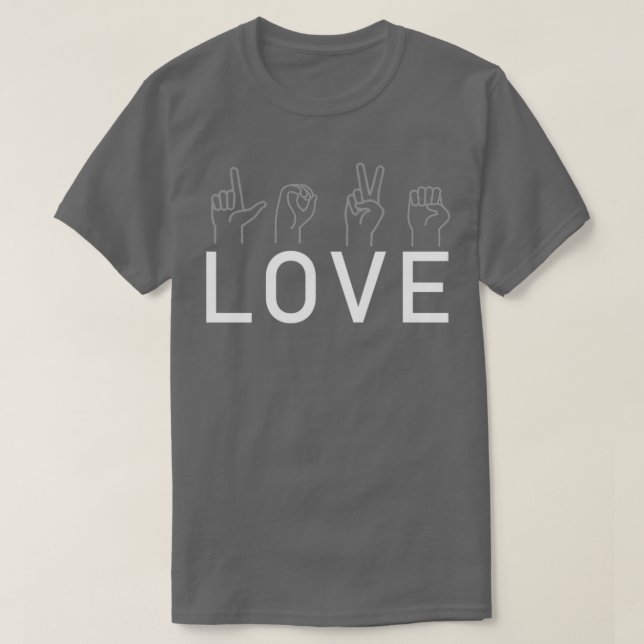 T-shirt LOVE signs language (Design devant)