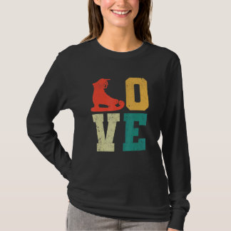 T-shirt Love Skate Team Fan Winter Figure Patinage Ice Ska