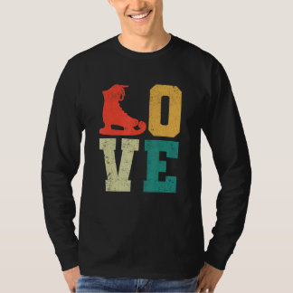 T-shirt Love Skate Team Fan Winter Figure Patinage Ice Ska