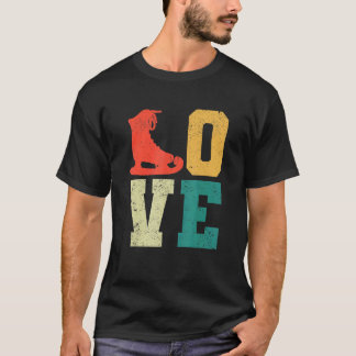 T-shirt Love Skate Team Fan Winter Figure Patinage Ice Ska