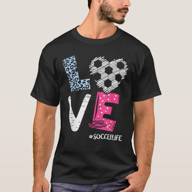 T-shirt Love Soccer Coach Joueur Soccer Vie Ado Filles Wo (Devant)