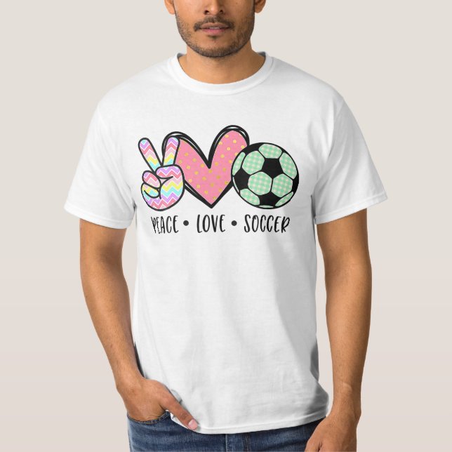 T-shirt Love Soccer mignonne (Devant)