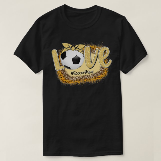 T-shirt Love Soccer Mimi Leopard (Design devant)