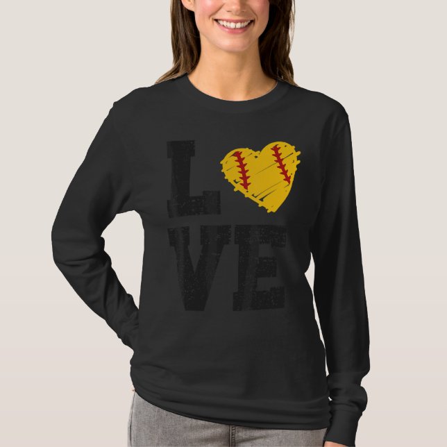 T-shirt Love Softball (Devant)