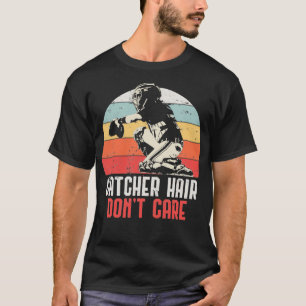T-shirt Love Softball Catcher Cheveux Donx27t Soin Amusant
