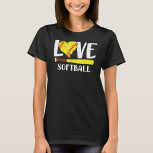 T-shirt Love Softball Graphic Dit Tee For Ado Girls An