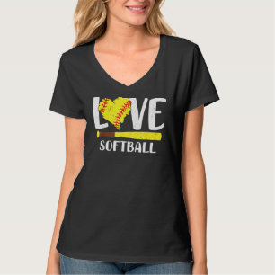 T-shirt Love Softball Graphic Dit Tee For Ado Girls An