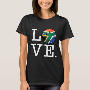 T-shirt Love South Africa Smiling Flag