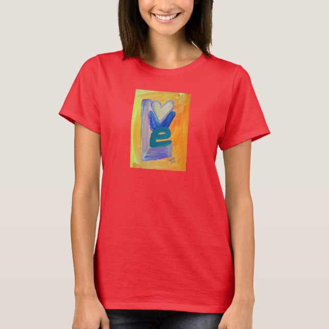 T-shirt Love Spring Inspirational Word Stack Art Shirts (Devant)