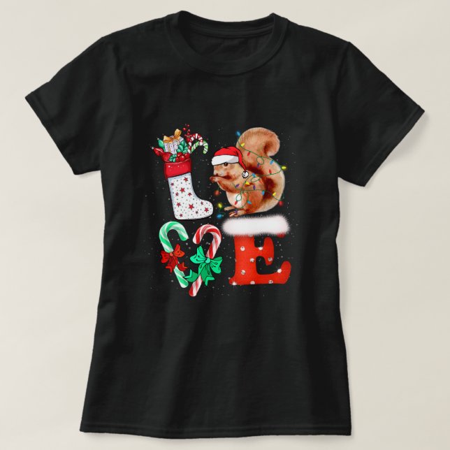 T-shirt Love Squirl Lover Costume Adult Xmas Pajamas Pla (Design devant)