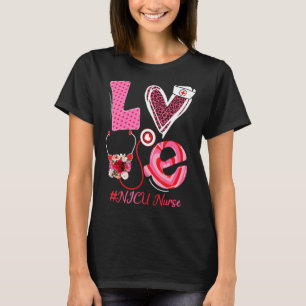 T-shirt Love Stethoscope Coeur NICU Infirmière Leopard Val