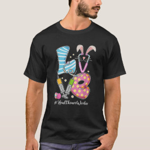 T-shirt LOVE Stethoscope Travailleur de santé Bunny Nurse