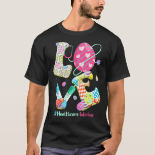 T-shirt Love Stethoscope Travailleur en santé Infirmière B