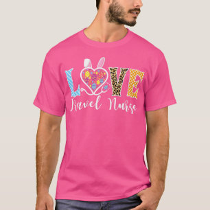 T-shirt LOVE Stethoscope Voyage Infirmière Bunny Oeuf de P