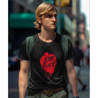 T-shirt Love Sucks, Anti Valentine's Day Modern Design