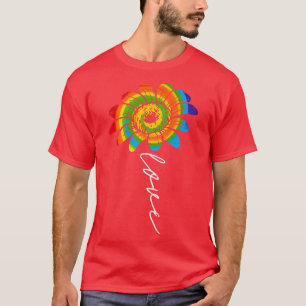 T-shirt Love Sunflower Floral LGBTQ Gay pride du drapeau a