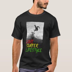 T-shirt Love Surfer Lifestyle Kiteboard Kitesurfer Kite Su