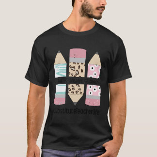T-shirt Love Teach Inspire Substitut Enseignant Substitut 