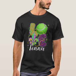 T-shirt Love Tennis Ball Avec Fleur De Lis Beads Gratuit T