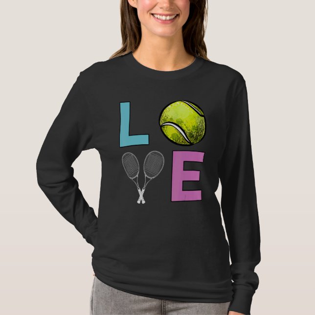T-shirt Love Tennis Tennis Femmes Hommes Enfants (Devant)