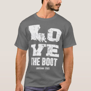 T-shirt Love The Boot Funny Louisiana State