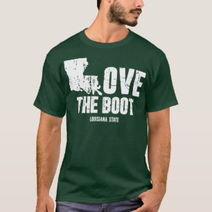 T-shirt Love The Boot Funny Louisiana State   1 