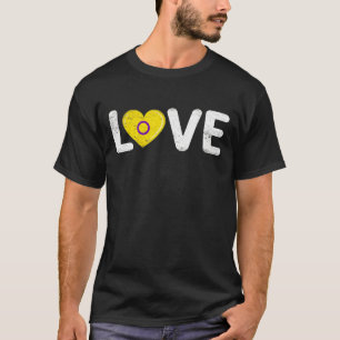 T-shirt Love The Intersex Drapeau Coeur Lgbt Gay