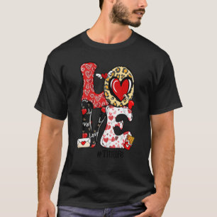 T-shirt LOVE Titi Messy Bun Femmes Saint Valentin