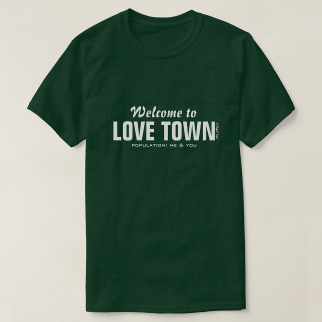 T-shirt Love Town - Une Chemise MisterP (Design devant)