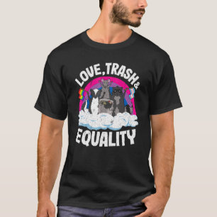T-shirt Love Trash & Égalité Opossum Raccoon Bisexual Fla