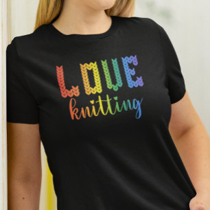 T-shirt Love Tricot coloré mignon