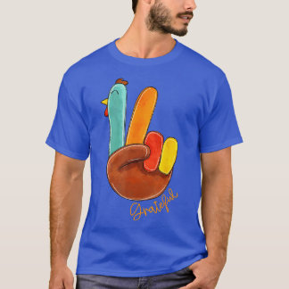 T-shirt Love Turkey Grateful Turkey Hand Sign Thanks