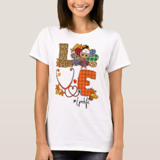 T-shirt Love Turquie Stethoscope Lpn Infirmière Vie Thanks