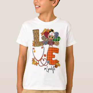 T-shirt Love Turquie Stethoscope Lpn Infirmière Vie Thanks