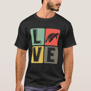 T-shirt Love Turtle Océan Mer Maillot Animal
