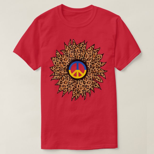 T-shirt LOVE Ukraine Sunflower Ukraine Drapeau Stand avec  (Design devant)