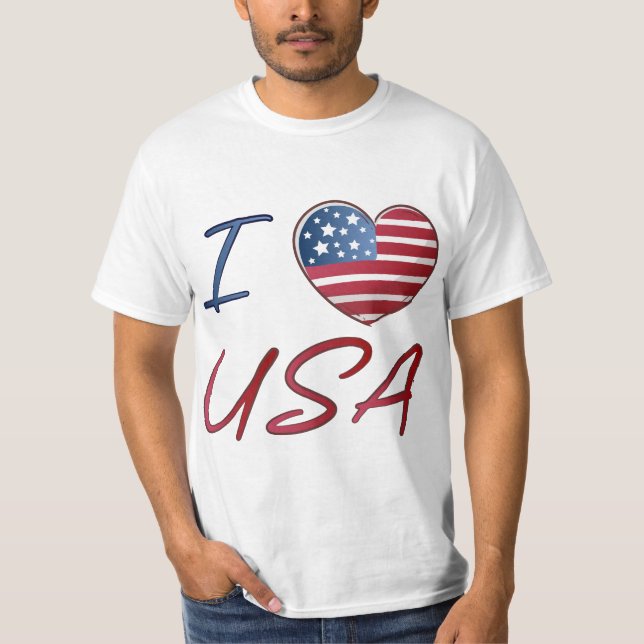 T-shirt Love USA Heart (Devant)