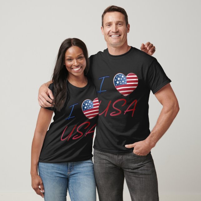 T-shirt Love USA Heart (Unisexe)