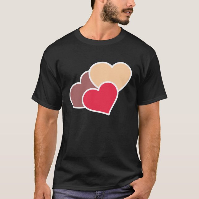 T-shirt Love Valentine s Day Couple Relationship Heart In (Devant)