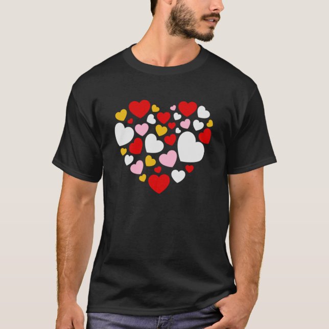 T-shirt Love Valentine's Day Couple Relation Coeur dans (Devant)