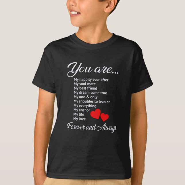 T-shirt Love Valentine's Day Couples Heart Funny Gift Idée (Devant)