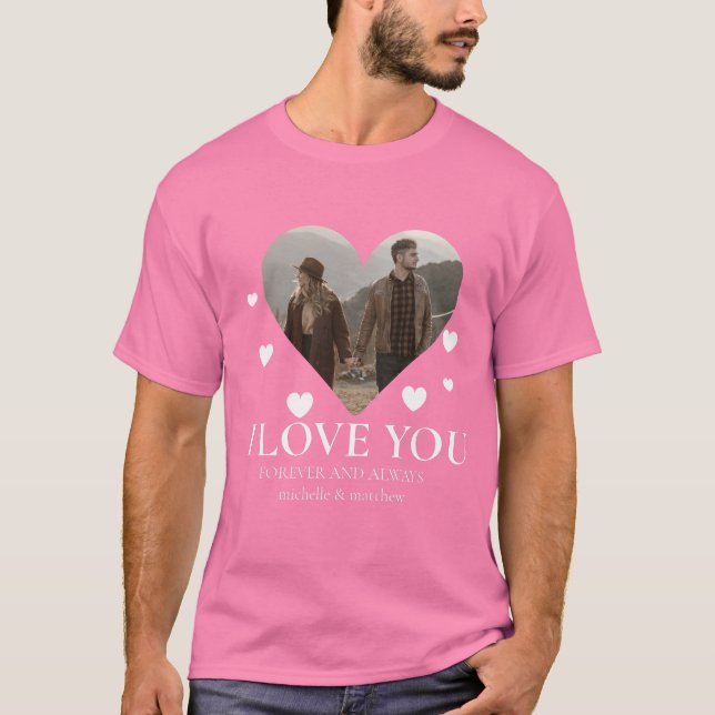 T-shirt Love valentine's day Couples personnalisés Photo (Devant)