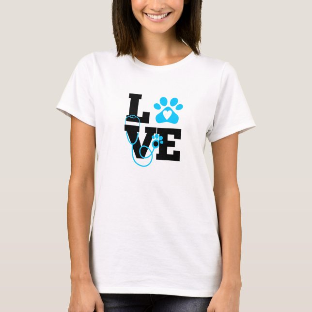 T-shirt Love Vet Tech Week Enseignant Pri (Devant)