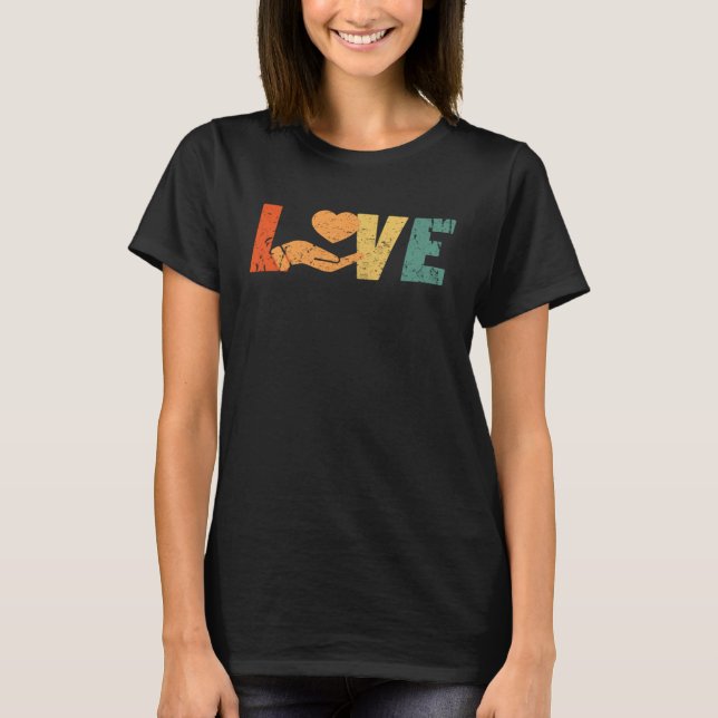T-shirt Love  Vintage Retro Social Worker (Devant)
