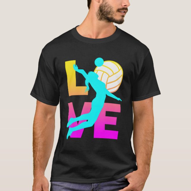 T-shirt Love Volleyball N (Devant)