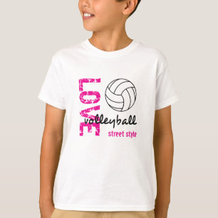 T-shirt Love Volleyball Street Style Unisex Kids Tee