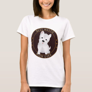 T-shirt Love West Highland Terrier Meilleur Westie Maman