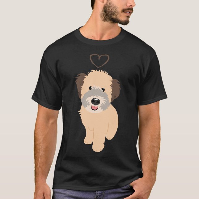 T-shirt Love Wheaten Whodle Wheaten Terrier Poodle Mix Pu (Devant)