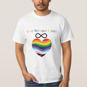 T-shirt Love Without Limits – Rainbow Heart with Infinity
